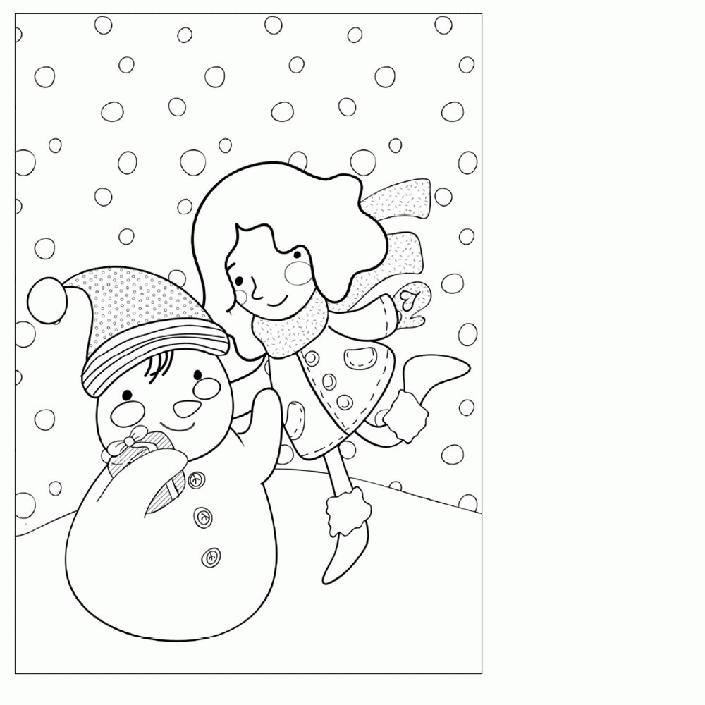 Bałwany kolorowanki